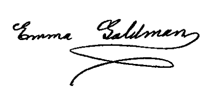 signature of Emma Goldman